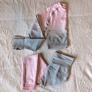 LIKE NEW Gymshark ombré seamless set